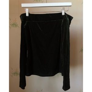 Bailey 44 Velvet Fitted Off-the-Shoulder Top